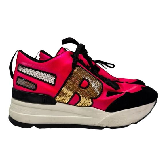Rucoline Hot Pink with Gold Platform Sneaker Shoes Size EU‎ 38 (7.5) - Picture 3 of 11